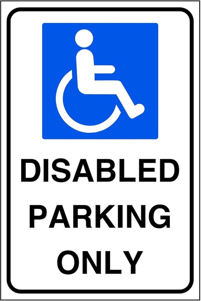 Parkeerverbod Bord - Uitsluitend Gehandicapten Parkeren - Duurzaam Aluminium