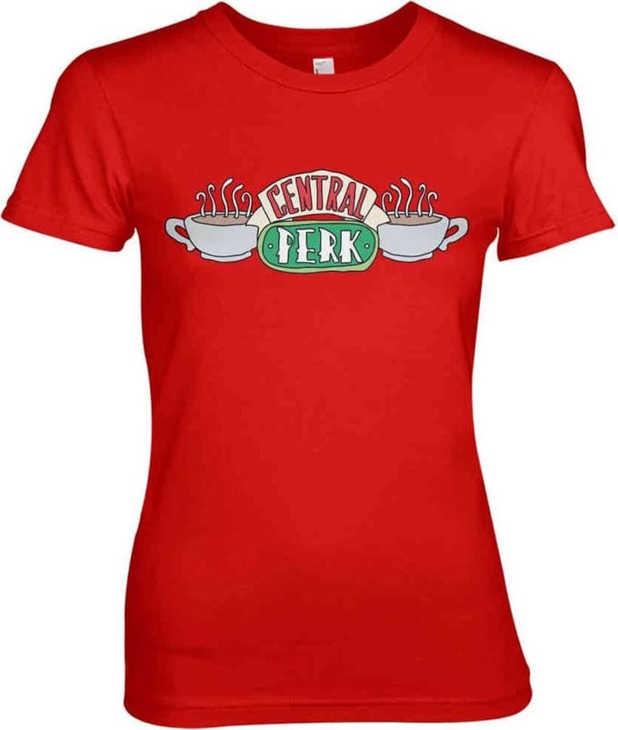Friends Dames Tshirt -L- Central Perk Rood
