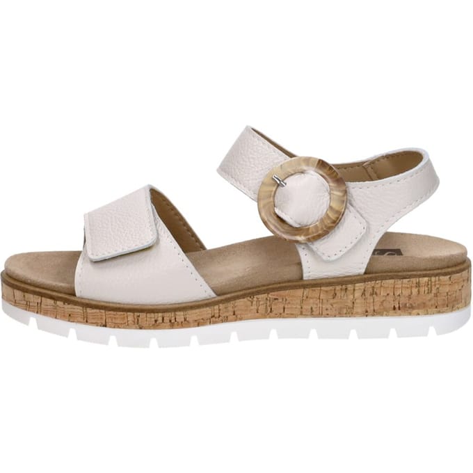 SUB55 Comfort Collection Mia 96 Sandalen Plat - Gebroken wit - Maat 42