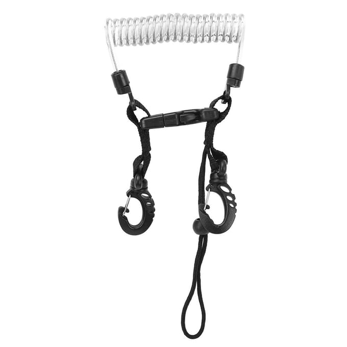 Boîtier étanche pour caméra à fil d'acier, plongée, étanche, connexion rapide sécurisée, boucle de suspension, ressort black