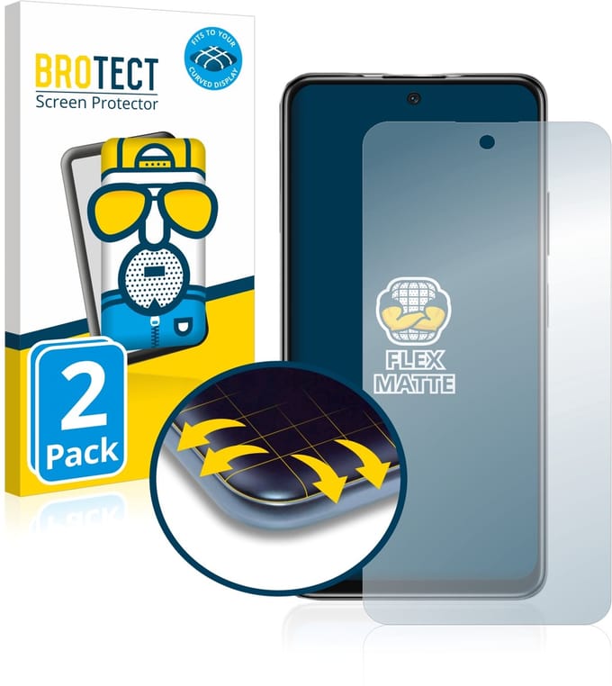 BROTECT - Screenprotector voor Xiaomi Poco M4 Pro 5G - Folie Beschermfolie matte volledig dekking 2 Stuks