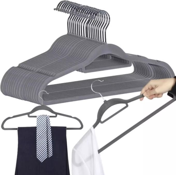 Ruhhy Velours Kledinghangers 20 Stuks - Optimaliseer Je Garderobe met Stijl