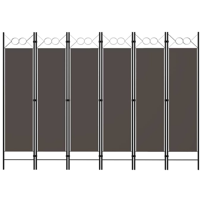 vidaXL - Kamerscherm - met - 6 - panelen - 240x180 - cm - antraciet