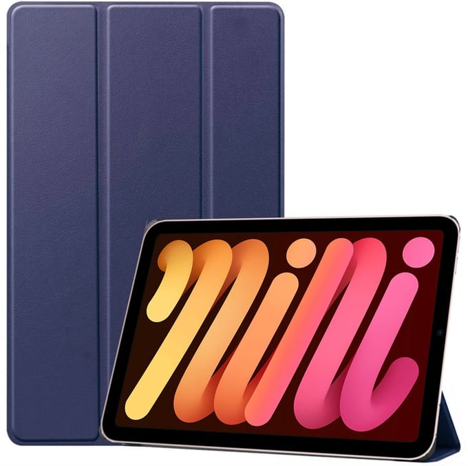 Tablet Hoes geschikt voor iPad Mini 6 Book Case Tablet Cover - Blauw