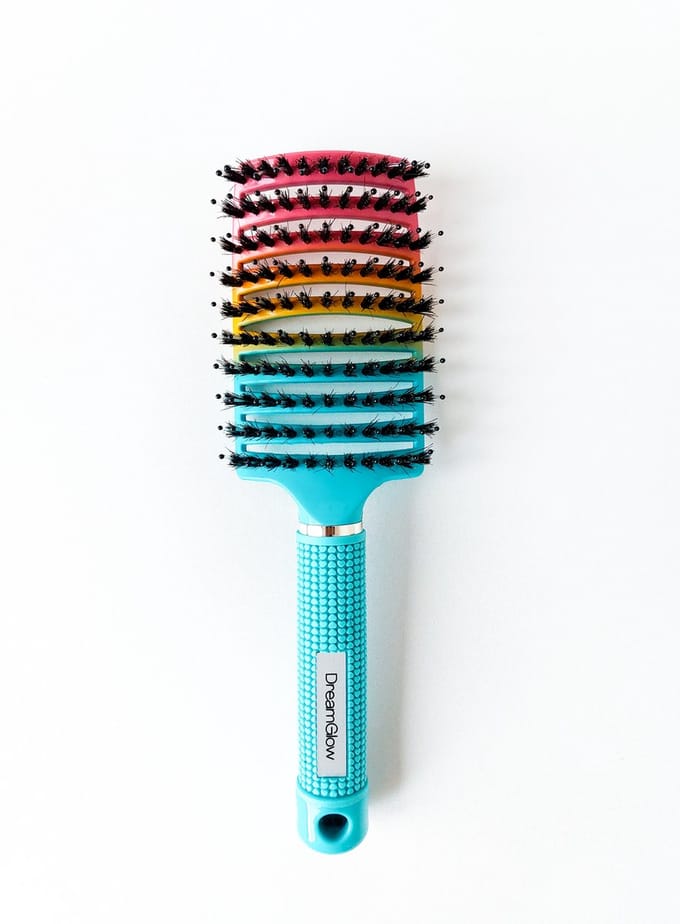 DreamGlow Anti-klit Haarborstel – Detangle Brush – Regenboog