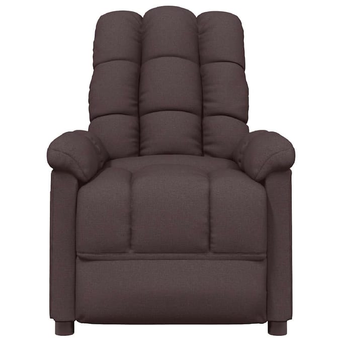 vidaXL Massagestoel stof donkerbruin
