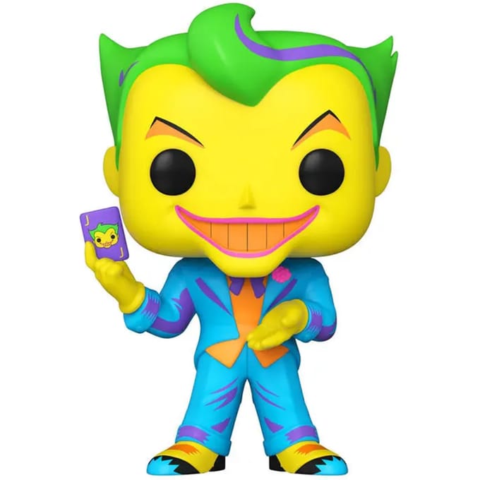 DC Comics Batman Joker Exclusieve POP & T-shirt Set - Blacklight Zwart (Maat: L)