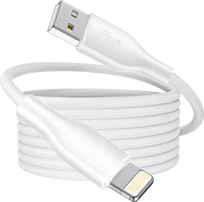 USB naar Lightning kabel 3 Meter - Geschikt voor Apple iPhone en iPad - Oplader Kabel