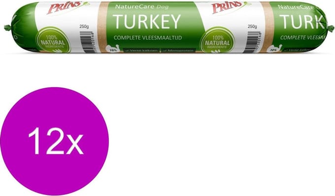 Prins NatureCare Dog Turkey 12x0,25kg
