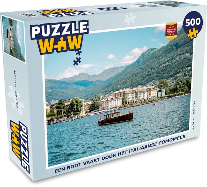 Puzzel Boot - Comomeer - Italië - Legpuzzel - Puzzel 500 stukjes