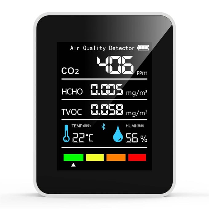 5-in-1 digitale koolstofdioxide-, temperatuur- en vochtigheidsmeter (Carbon Dioxide-B)