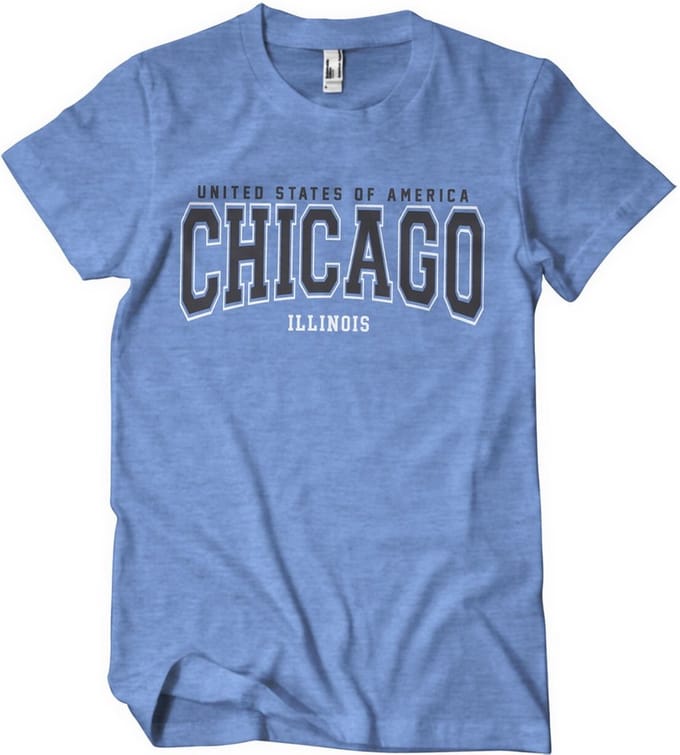 Chicago Illinois T-shirt Blue-Heather