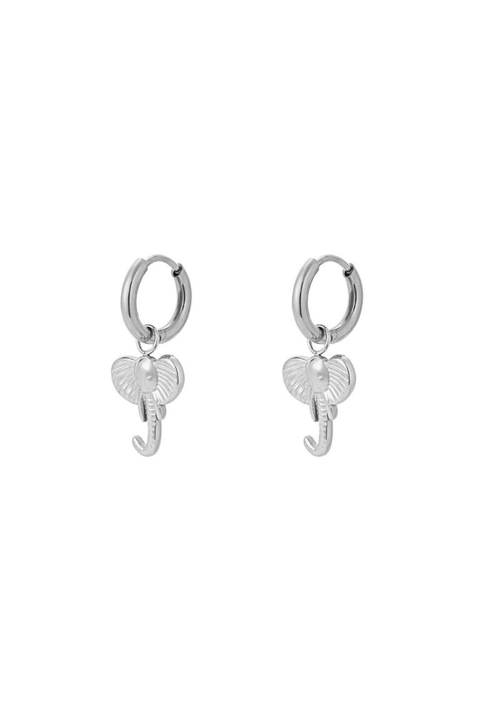 oorbellen elephant Zilver