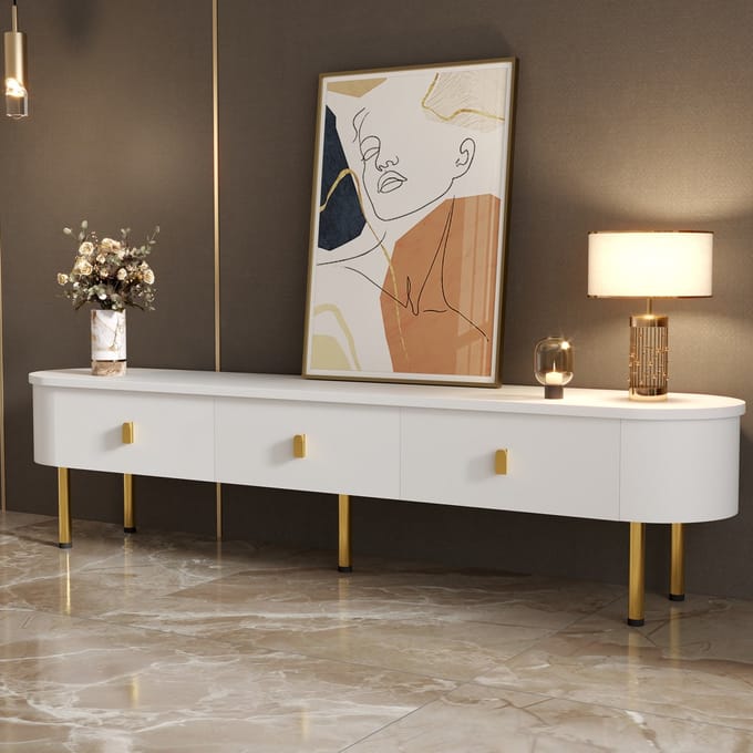 REDOM - Lowboard - MDF - met lades - 174*35*41cm White