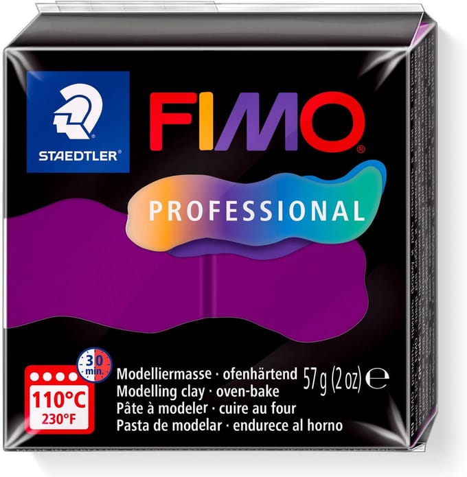 FIMO professional - ovenhardende boetseerklei - blok 57 gr - violet
