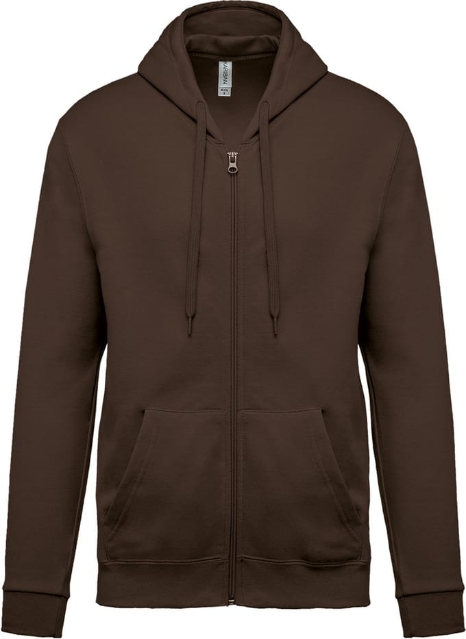 Kariban Sweater met rits en capuchon K479 - Chocolate - 4XL