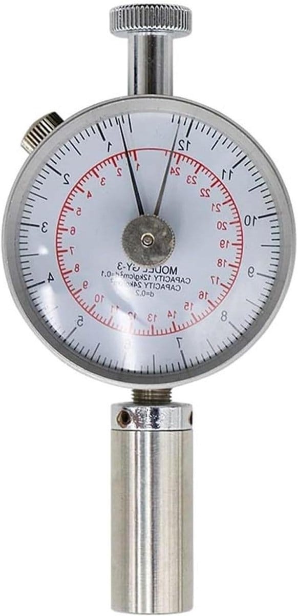 Hardheidsmeter Fruit - Penetrometer Sclerometer - Kwaliteitscontrole Fruit - Analoge Weergave - 100 mm - Zilver