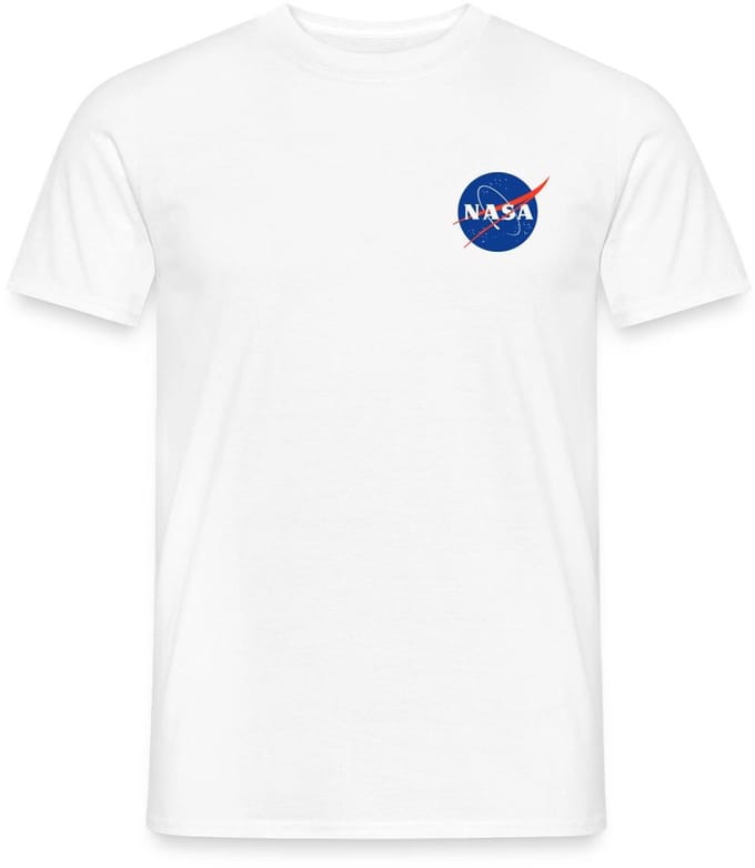 NASA Klassiek Logo Als Borstlogo T-Shirt Heren
