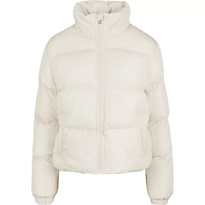 Urban Classics - Ladies Short Peached Puffer Jacket whitesand Gewatteerd jack - 4XL - Creme