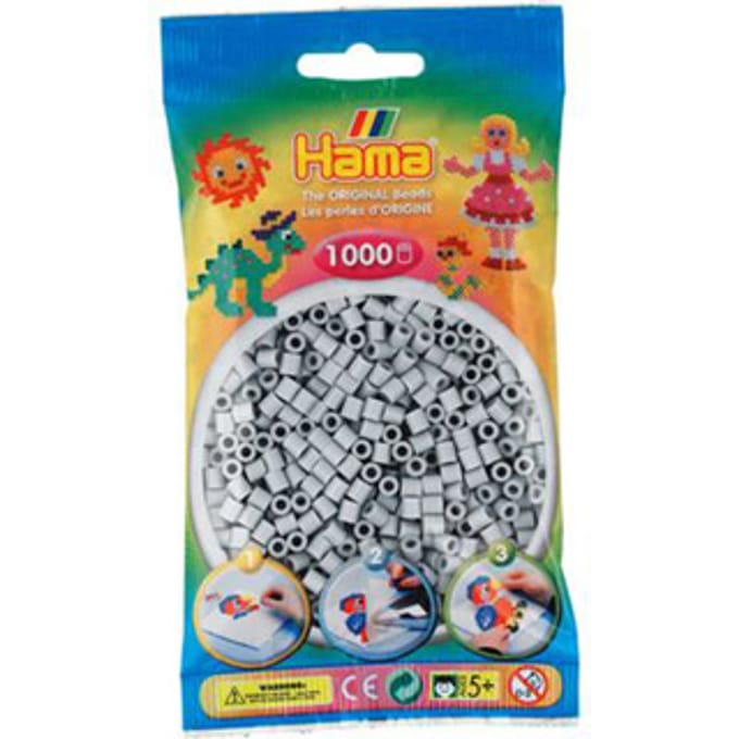 Hama Strijkkralen 1000 Stuks Licht Grijs