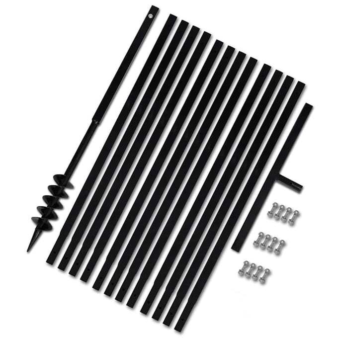 vidaXL - Grondboor - 80 - mm - met - 13 - m - verlengstuk - Staal