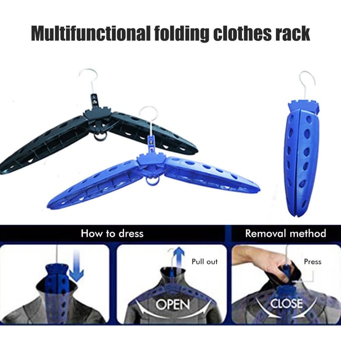 Wetsuit Hanger Duikrek Droogpak Duikschoenen Schoenen Hanger Opvouwbaar Surfpak Hangers Opvouwbaar blue