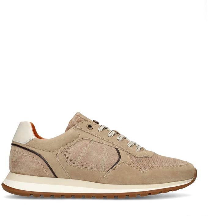 No Stress - Heren - Beige nubuck sneakers - Maat 46
