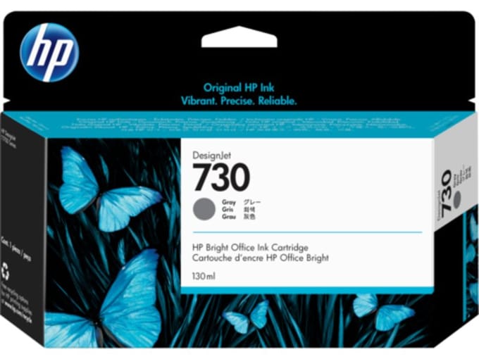 HP P2V66A nr. 730 inktcartridge grijs (origineel)