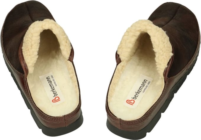 Berkemann -Dames - bruin donker - pantoffels - maat 39.5