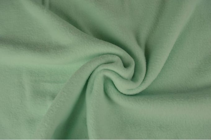 10 meter fleece stof - Licht mint - 100% polyester