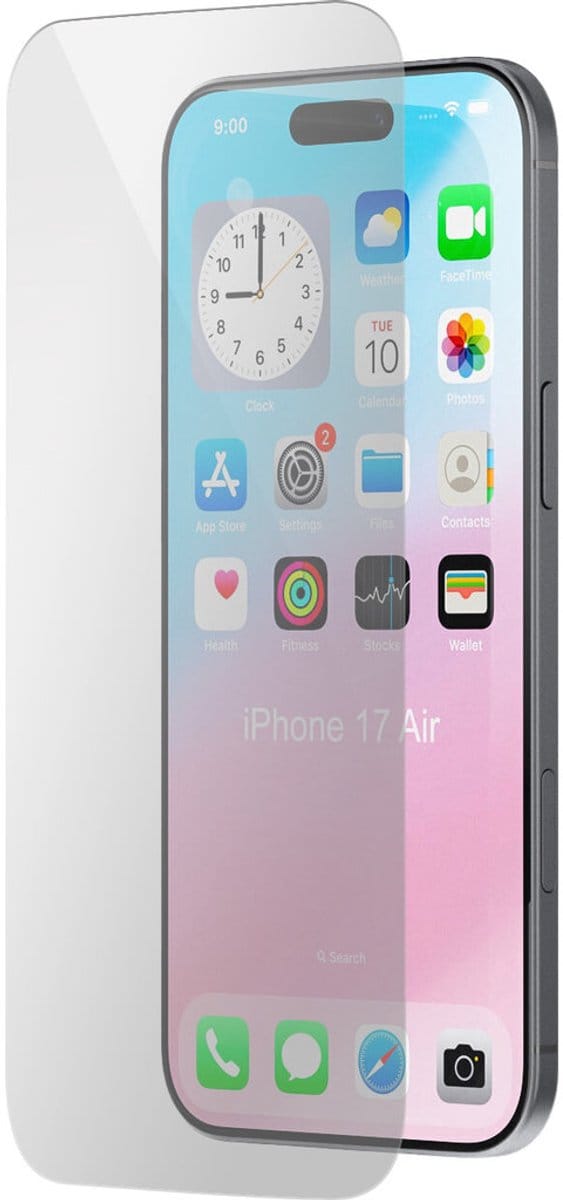 Mobiparts Screenprotector geschikt voor Apple iPhone Air - Gehard Glas - Anti-bacterieel -