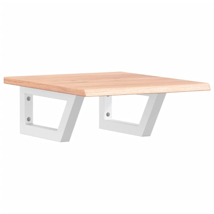 vidaXL - Badkamer - wandschap - staal - en - massief - eikenhout