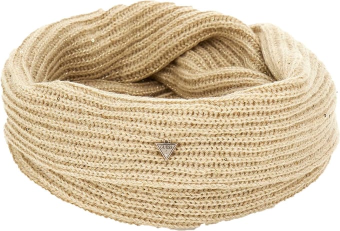 GUESS Sjaal Neck Warmer Lana Lurex Beige