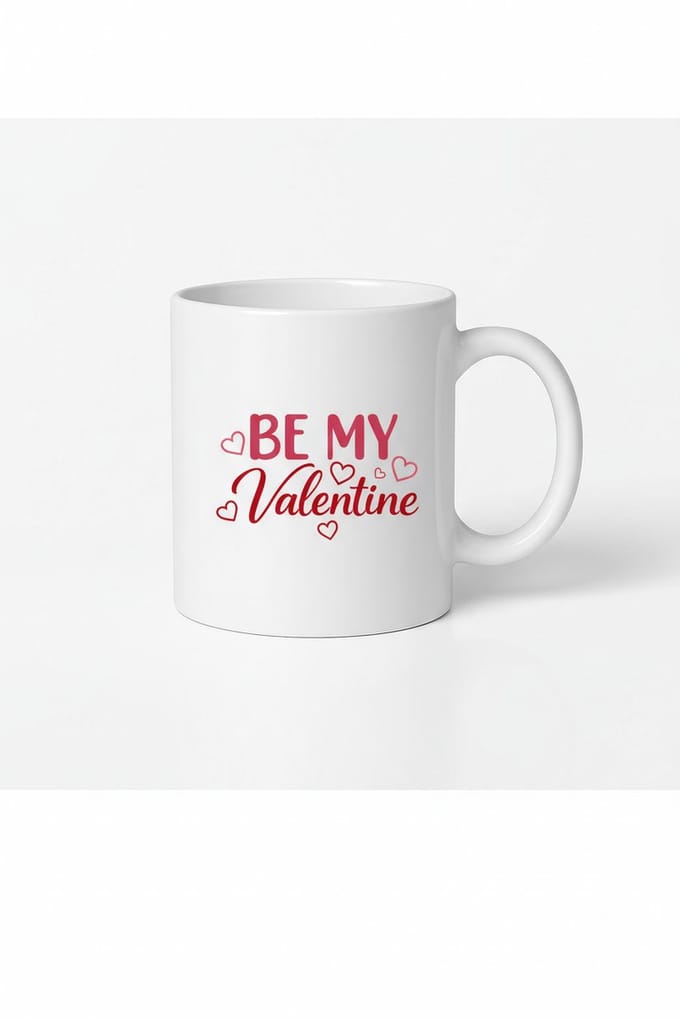 Be My Valentine" Mok | Valentijnscadeau | Liefdes Beker met Hartjes