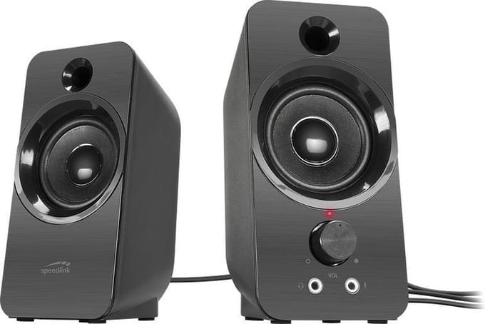 Speedlink DAROC - Stereo Speaker - PC - 2 Jackplugs - Compact - Zwart