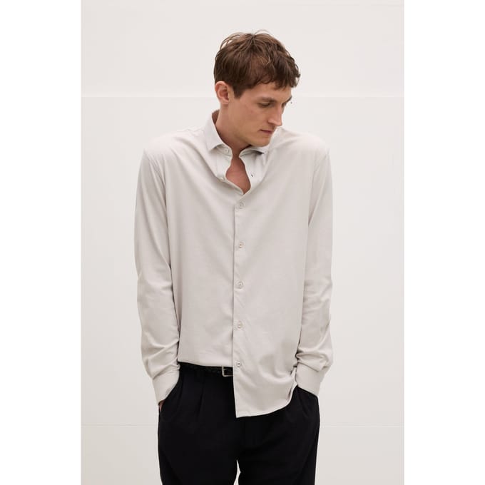 The Goodpeople Stirr Light Grey Größe: L | Casual hemden Outlet | Herren | Grau