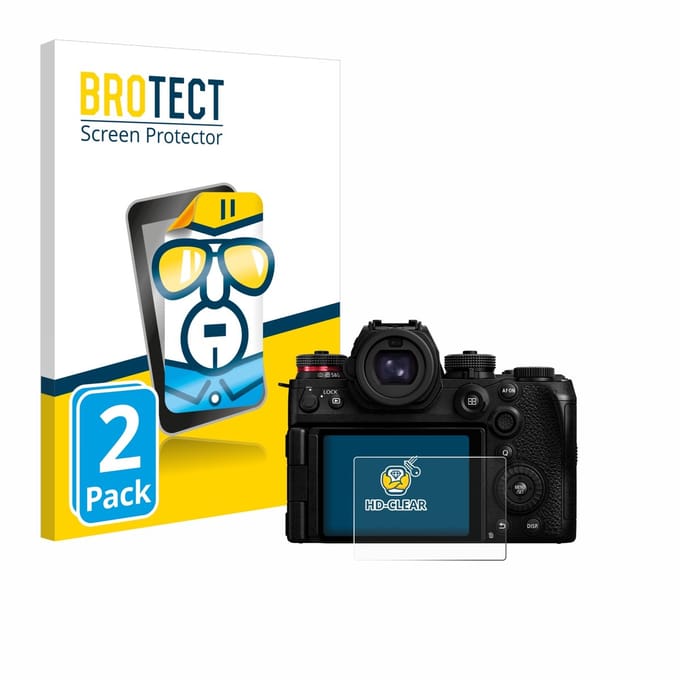 BROTECT - Screenprotector voor Panasonic Lumix S1R II - Folie Beschermfolie transparant 2 Stuks