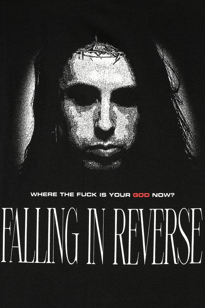 Falling In Reverse T-shirt - Where Is Your God Now - S tot 4XL - voor Mannen - zwart