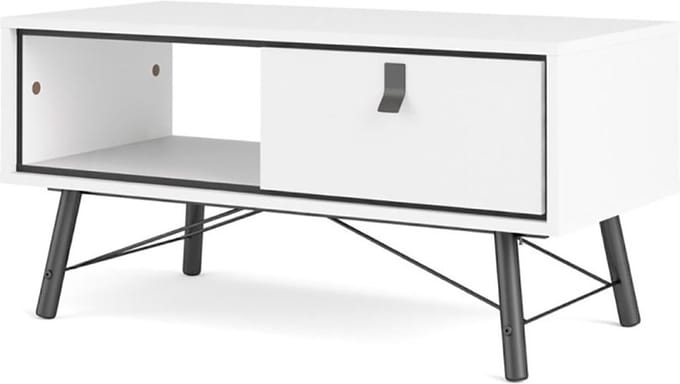 Rye salontafel 1 lade mat wit.