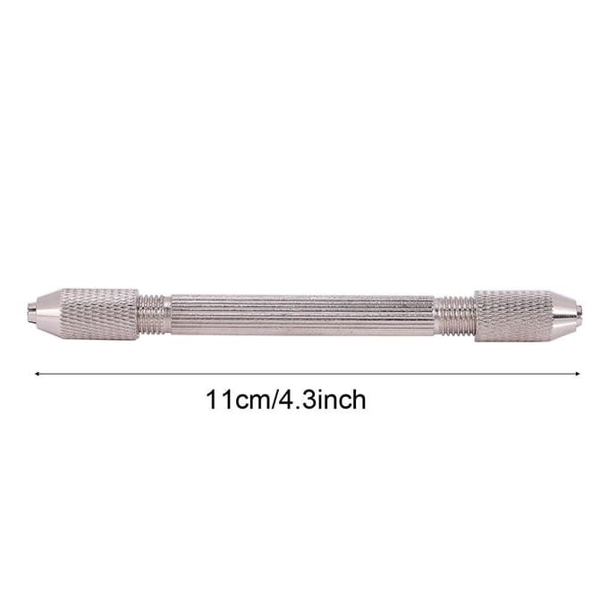 Metalen Dubbelzijdige Pin Klem Chuck Handboor Bit Twist Sieraden Horloge Reparatie Gereedschap