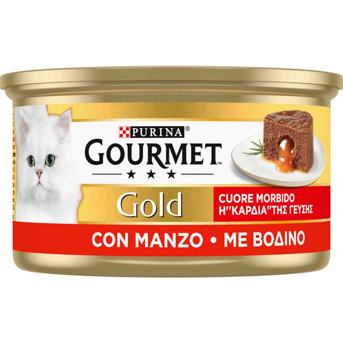 48x85g Gourmet Gold Smeltende Kern Rund Natvoer Kat