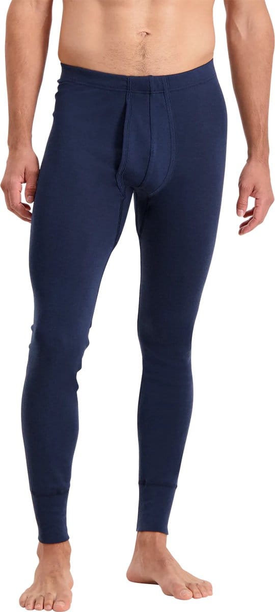Noshirt Long Pants - Merino Wool - Heren Ondergoed - Donkerblauw - Maat S