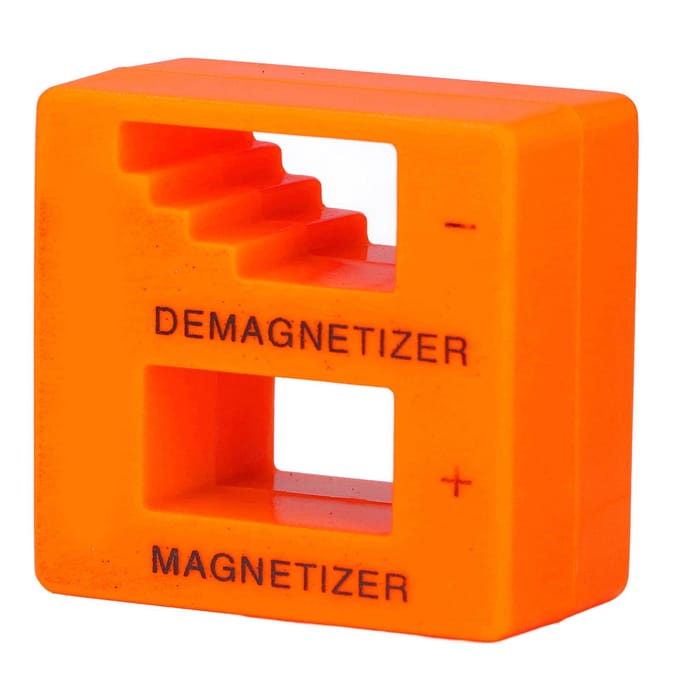 Magnetiseerder Demagnetiseerder ABS Draagbaar Gereedschap voor Schroevendraaierbit Schroef Moer Pincet Oranje