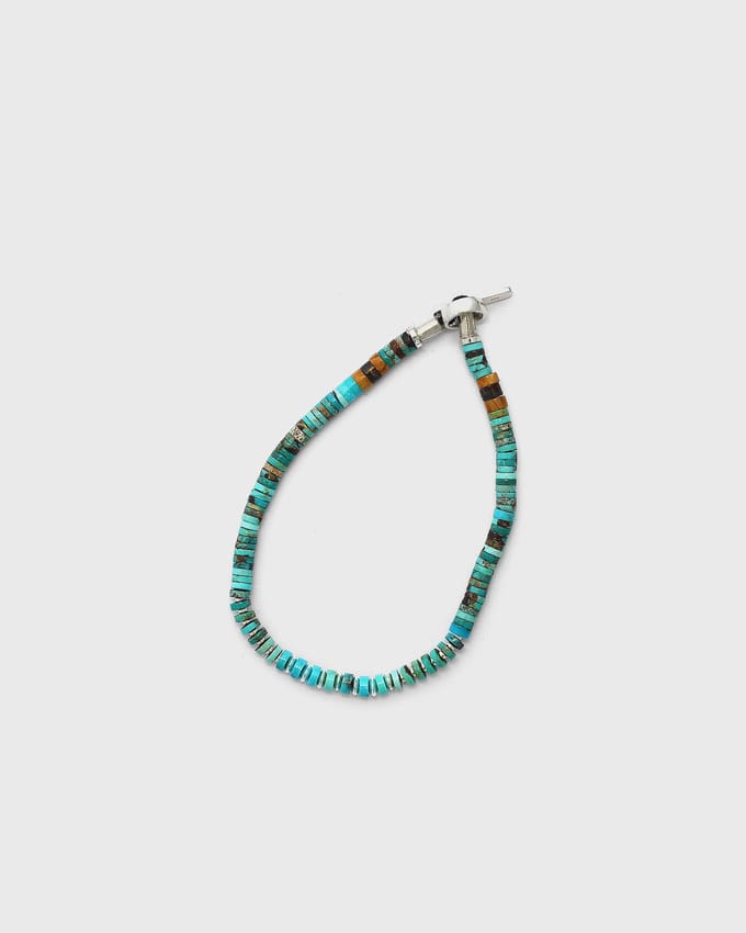 Silver heishi bracelet