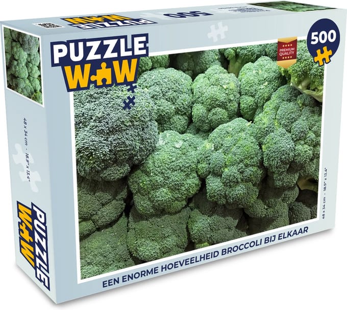 Puzzel Een enorme hoeveelheid broccoli bij elkaar - Legpuzzel - Puzzel 500 stukjes