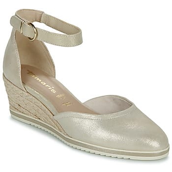 Tamaris Espadrilles Sleehak goud Leer - Maat 36