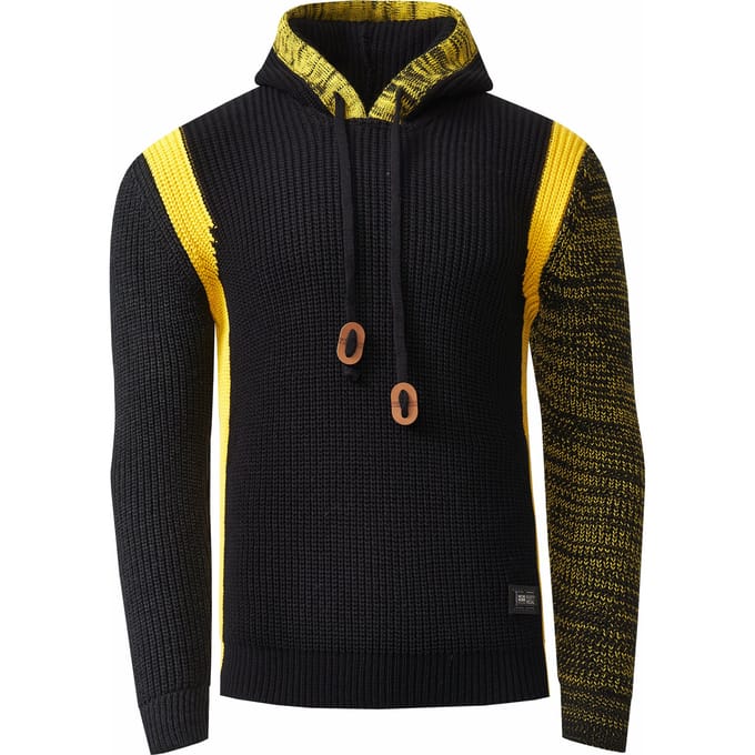 Contrasterende dikke hoodie