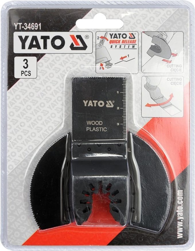 Yato Quick Release System - Kitaccessoire - Hout en Metaal - 3 Brzeszczoty