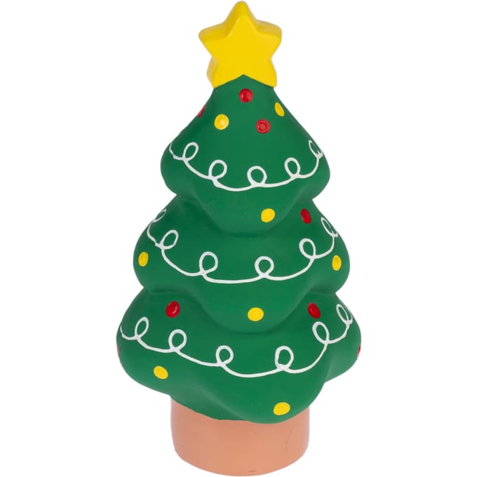 TIAKI hondenspeeltje latex kerstboom Ø9x18cm
