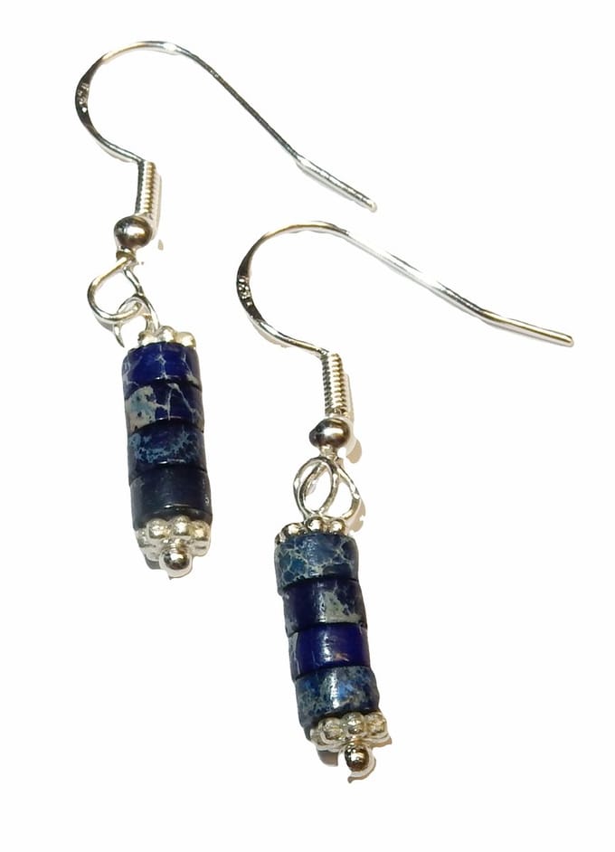 Zilveren Lapis Lazuli Oorhangers